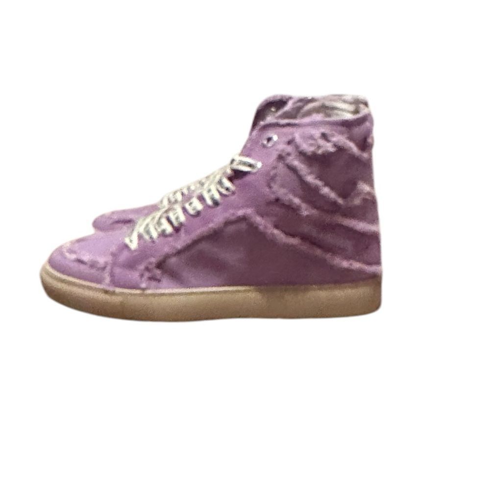 Zadig and Voltaire High Flash Canvas Boomerang Purple High Top Sneakers| Size 40 - Picture 11 of 15